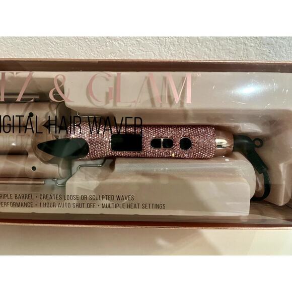 Glitz & Glam Hair Waver PINK Sparkles - Picture 2 of 3